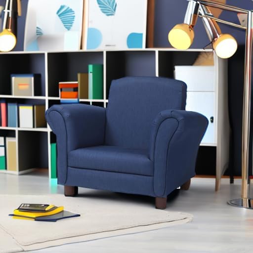 Denim Oversized Kids Reading Armchair