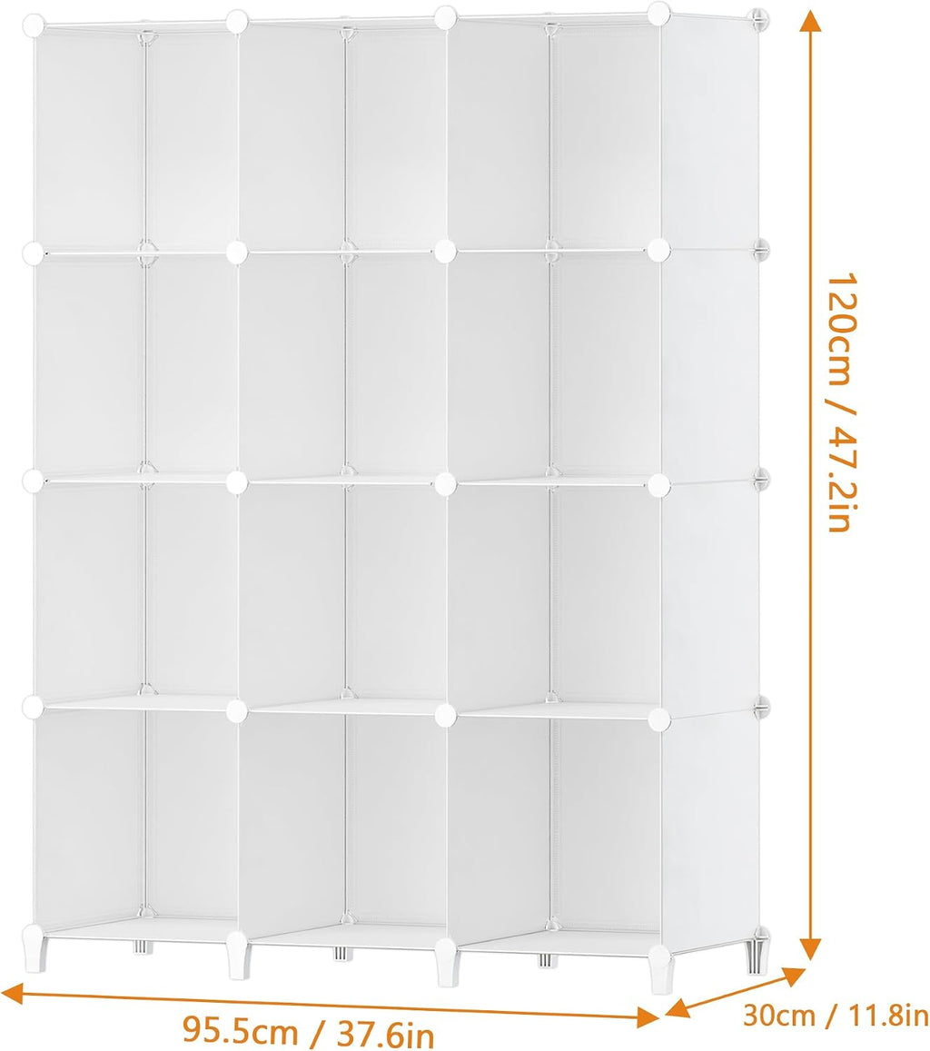 White 12-Cube Portable Closet Storage