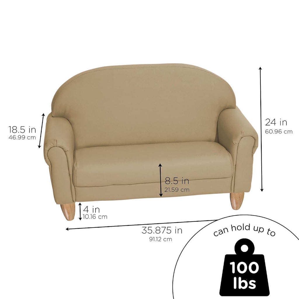 Buff Waterproof Adjustable Toddler Sofa