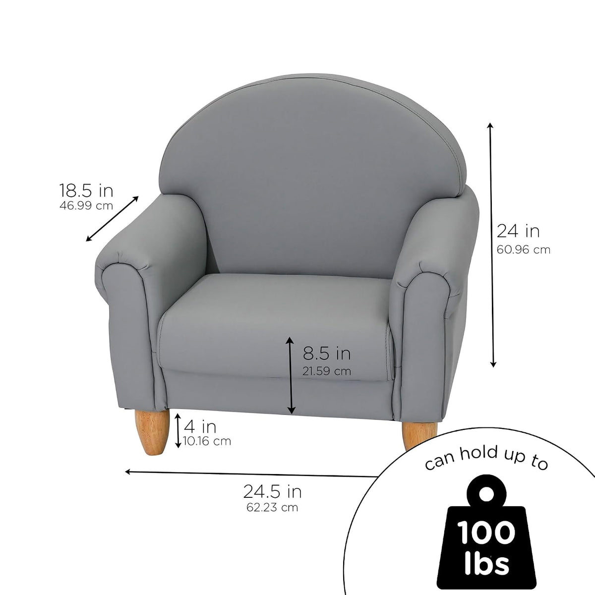 Gray Waterproof Adjustable Toddler Chair