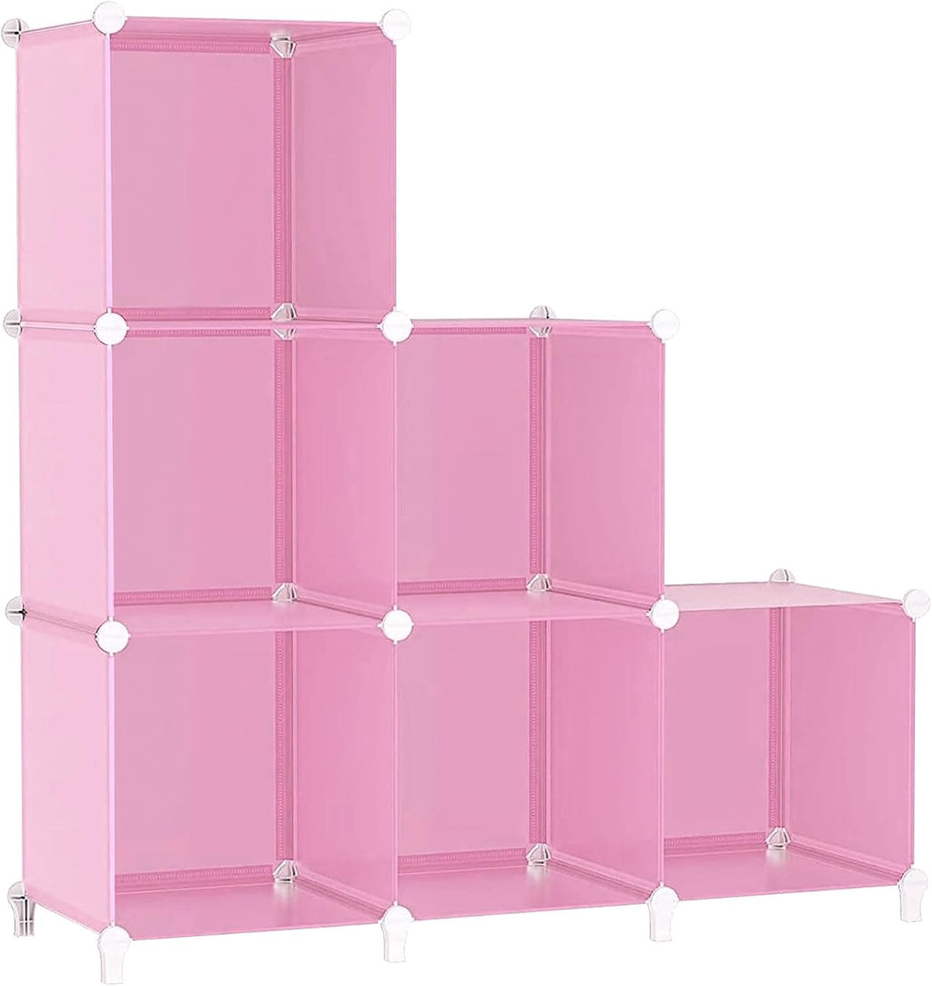 Pink 6-Cube DIY Storage Closet
