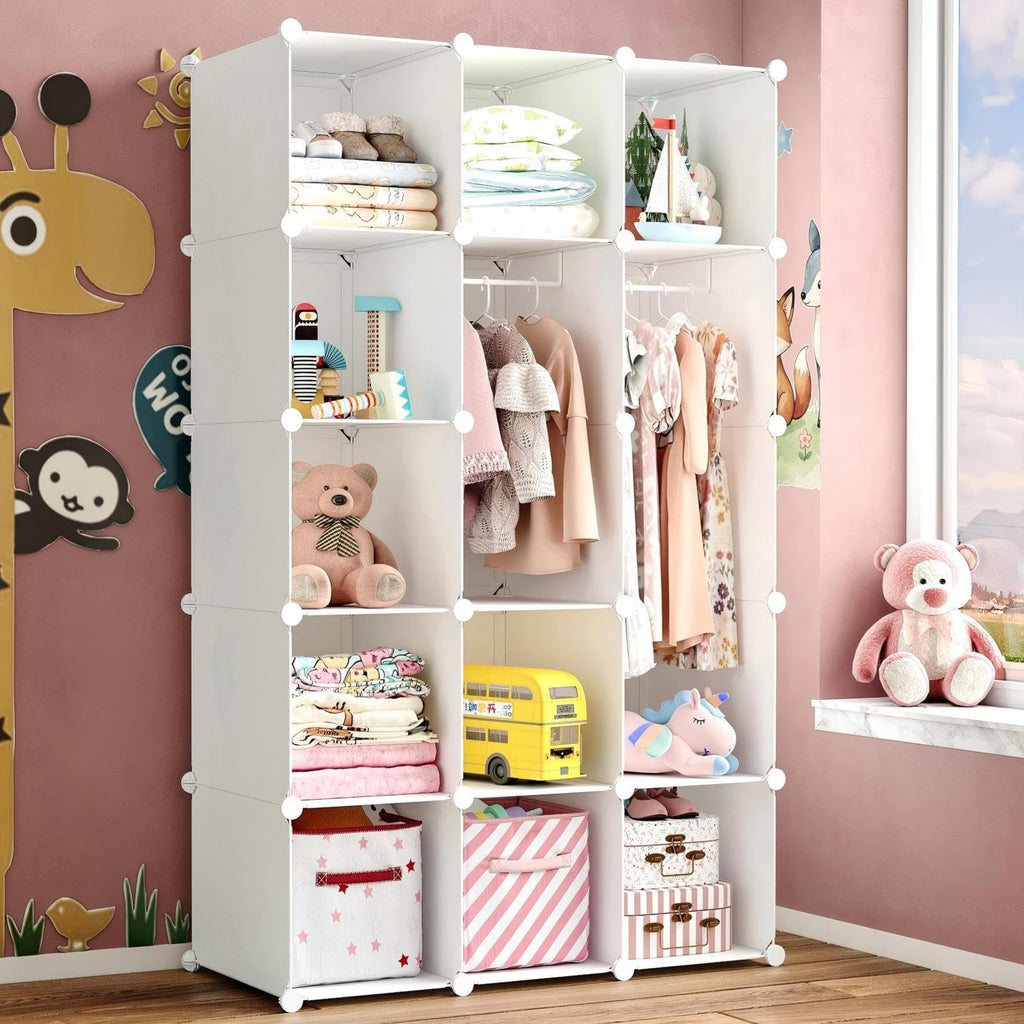 15-Cube Kids Modular Wardrobe Closet