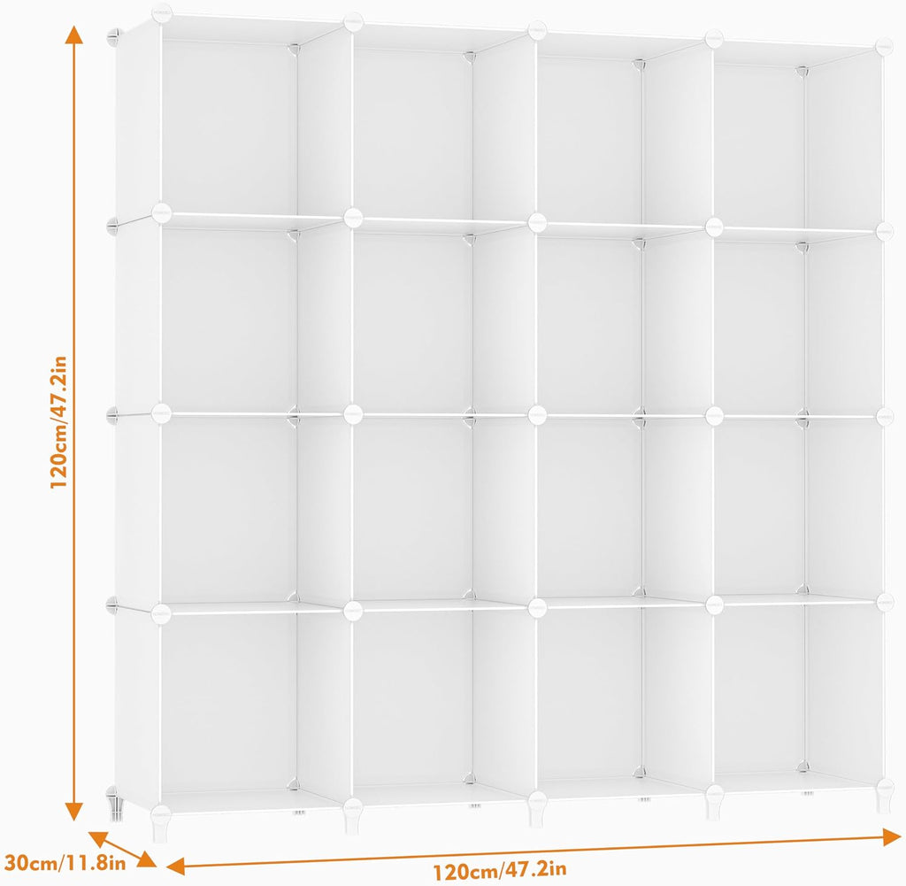 White 16-Cube Multi-Purpose Storage
