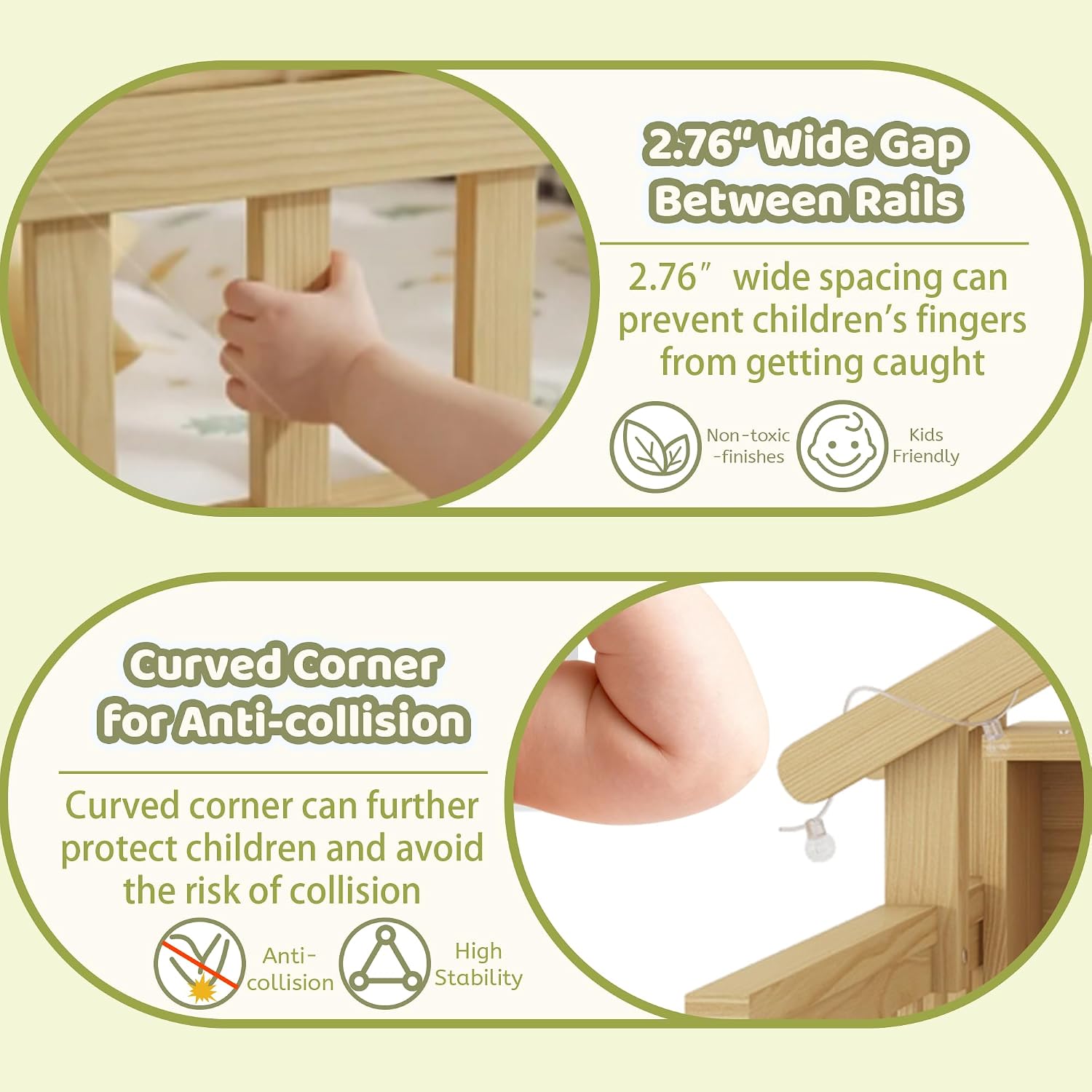 Natural Twin Lit Montessori Storage Bed