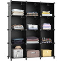 Black 12-Cube Portable Closet Storage