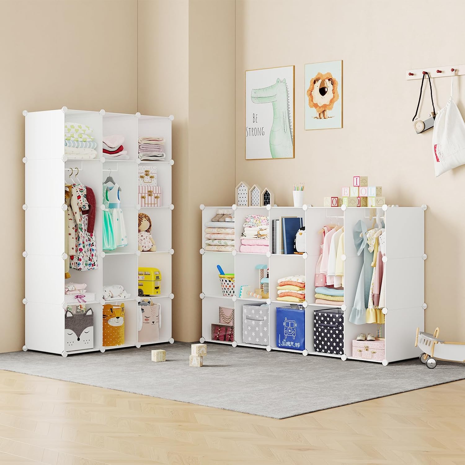 15-Cube Kids Modular Wardrobe Closet