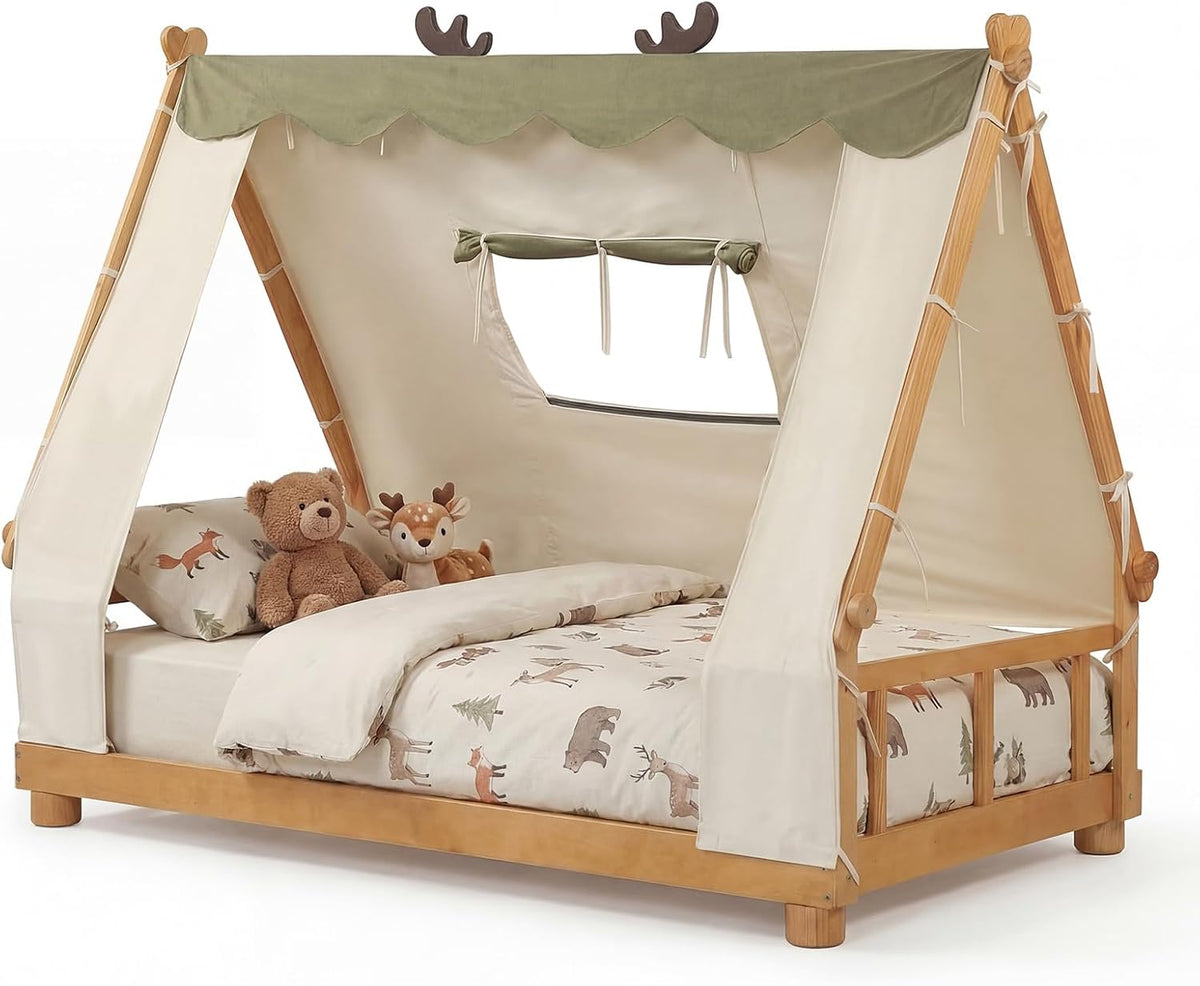 Natural Antler Twin Montessori Bed