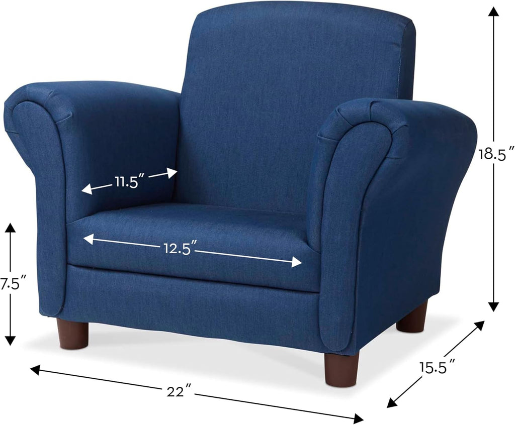 Denim Oversized Kids Reading Armchair