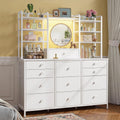 White RGB 12-Drawer Fabric Dresser