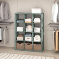 Green 12-Cube Open Storage Closet