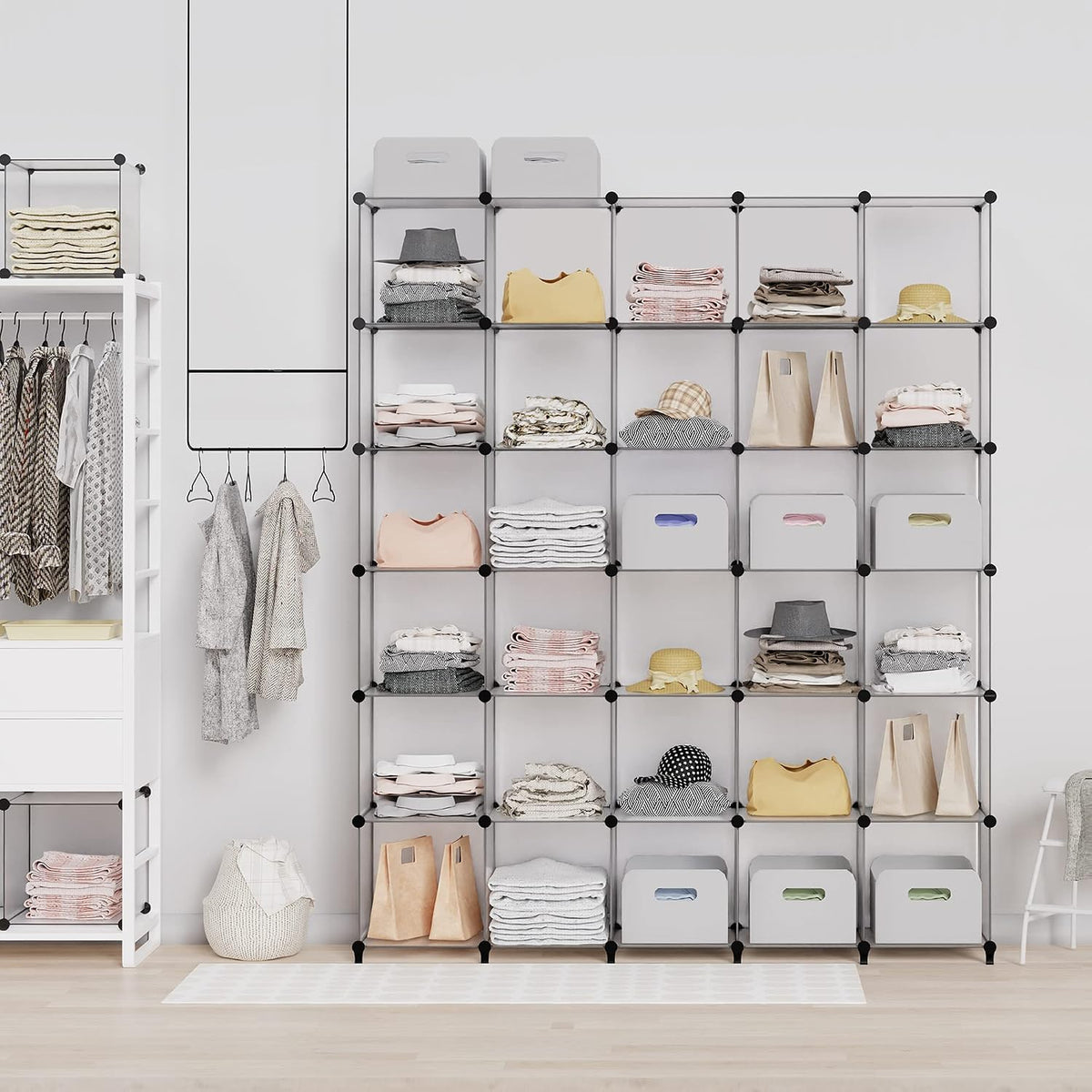 Transparent 9-Cube Storage Closet