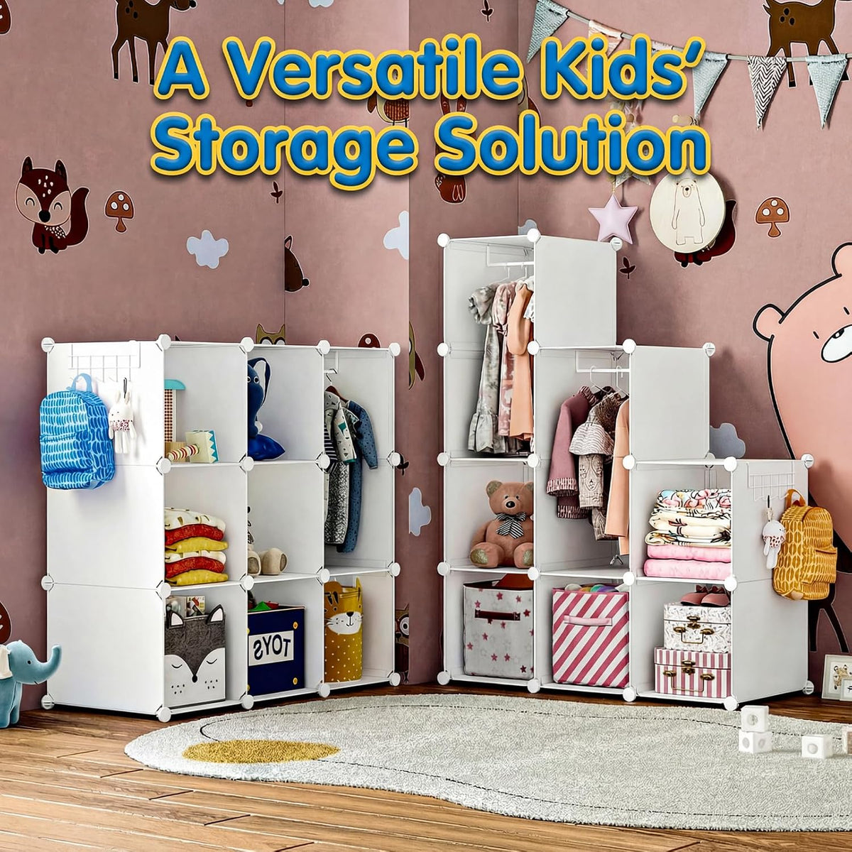 White Modular Kids Wardrobe Cube