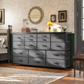 Fabric 16-Drawer Charging Dresser